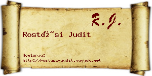 Rostási Judit névjegykártya